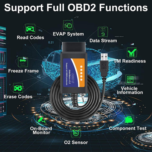 ELM327 FORScan OBD2 USB Adapter for Windows