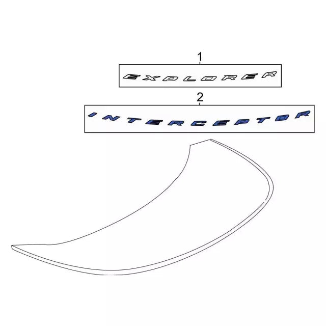 Police Interceptor Hood Badge/Emblem "INTERCEPTOR"