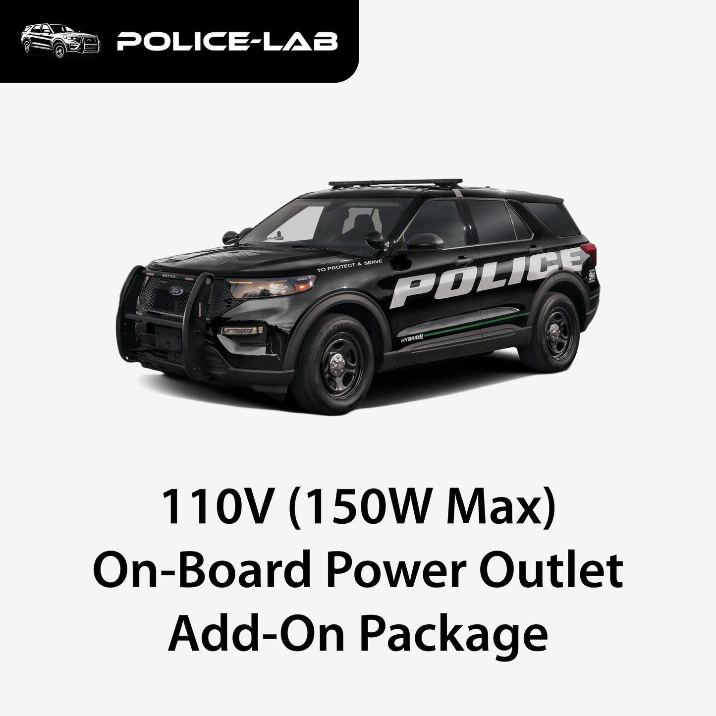 Ensemble d'extension de prise de courant embarquée 110 V (150 W max) pour Ford Police Interceptor Utility 2020-2024