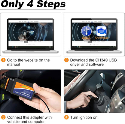 ELM327 FORScan OBD2 USB Adapter for Windows