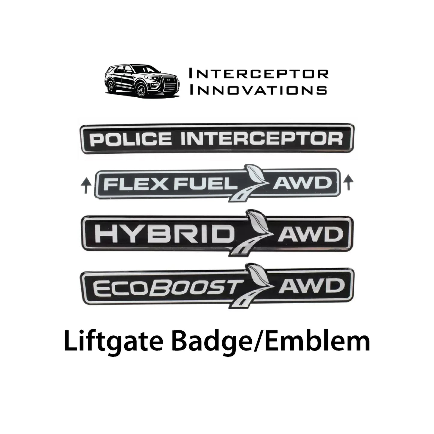 Police Interceptor Liftgate Badge/Emblem (4 Options)