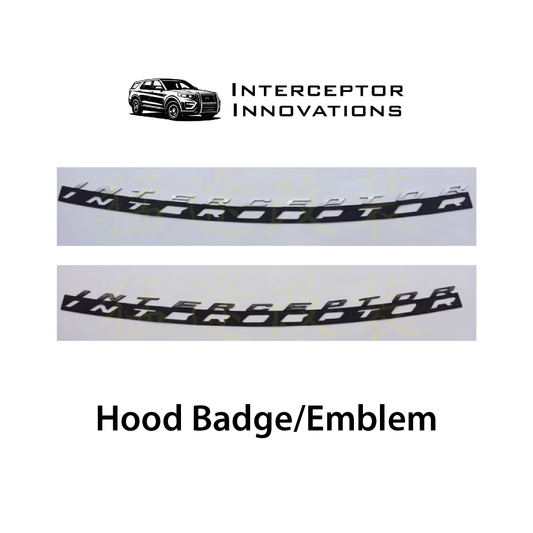 Police Interceptor Hood Badge/Emblem "INTERCEPTOR"