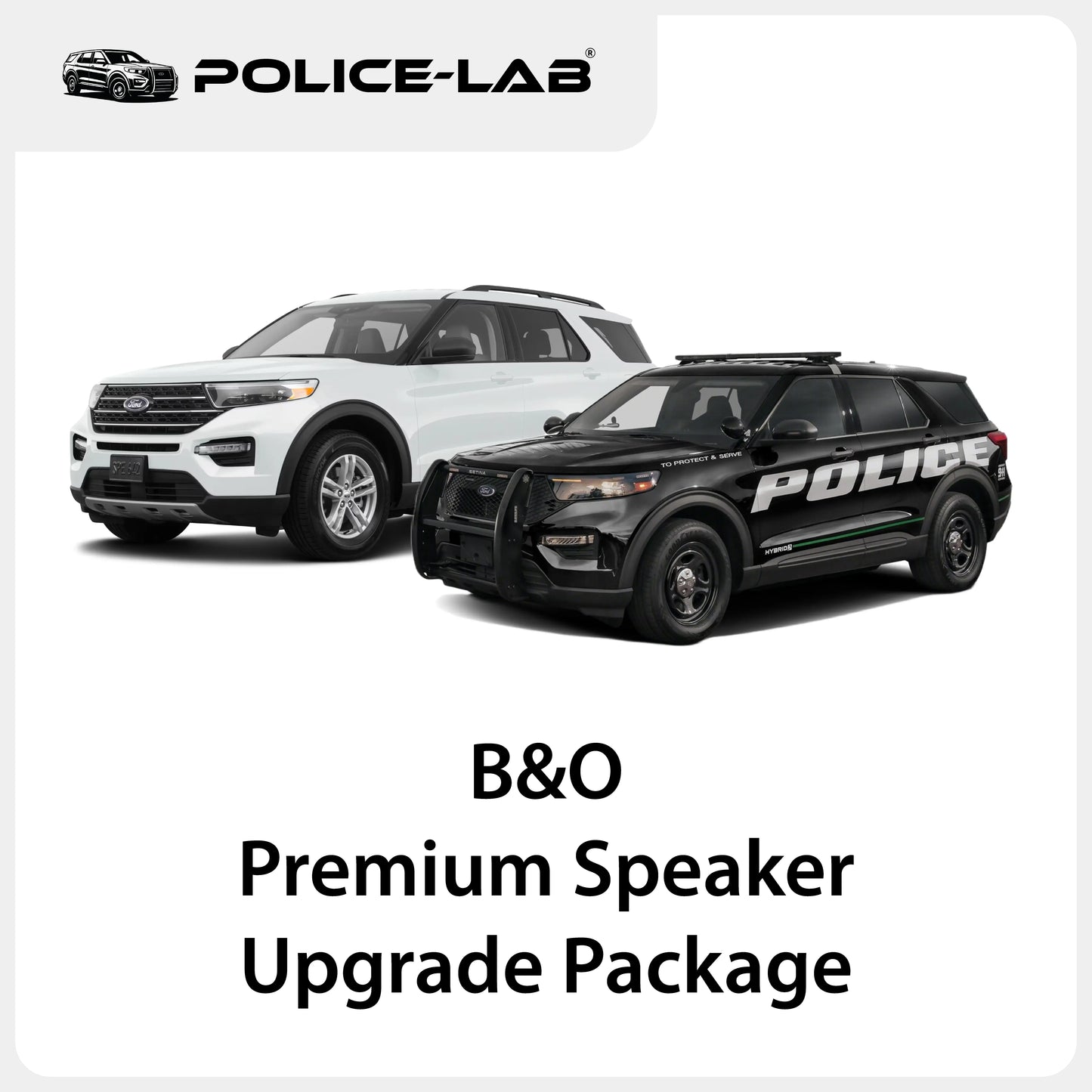 B&O Premium Speaker Upgrade Package for 2020-2024 Ford Explorer & Police Interceptor Utility